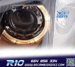 FAROS VOLKSWAGEN VW PASSAT 3BG 00-05 OJOS ANGEL FONDO NEGRO