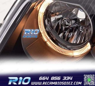 FAROS VOLKSWAGEN VW PASSAT 3BG 00-05 OJOS ANGEL FONDO NEGRO