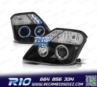 FAROS CITROEN C2 03-10 OJOS ANGEL FONDO NEGRO