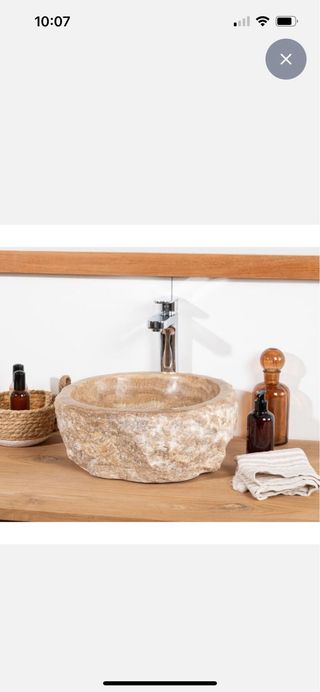 Lavabo de piedra Onix sobre encimera 30-35 cm