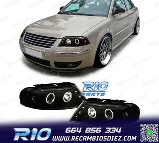 FAROS PARA VOLKSWAGEN VW PASSAT 3BG 00-05 OJOS ANGEL NEGRO