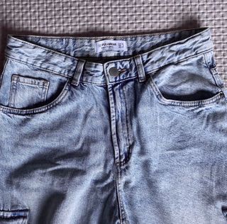 Vaqueros Cargo Talla 36- azul claro