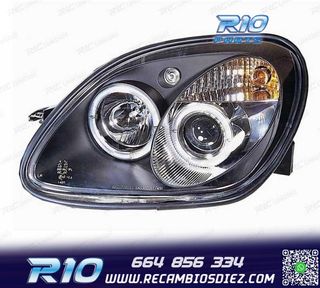 FAROS MERCEDES CLASE SLK R170 96-04 OJOS ANGEL FONDO NEGRO
