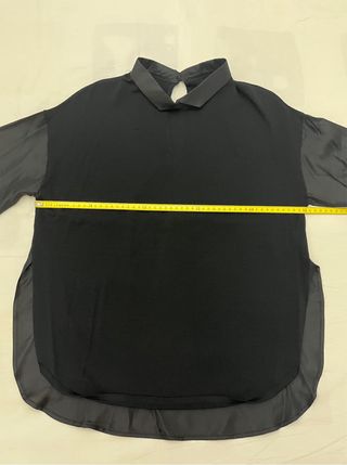 Blusa Negra Raso/Punto