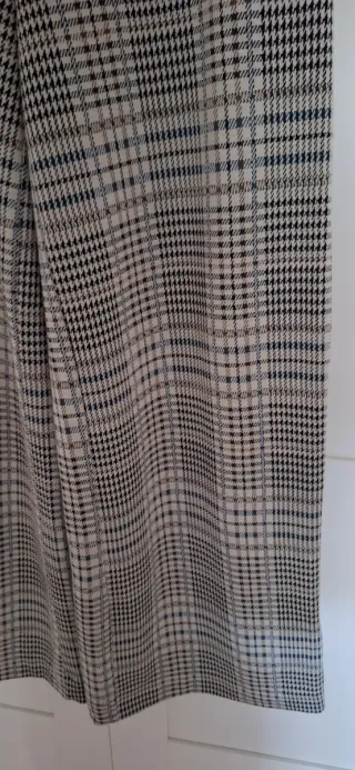 Pantalones palazzo cuadros marrón/azul