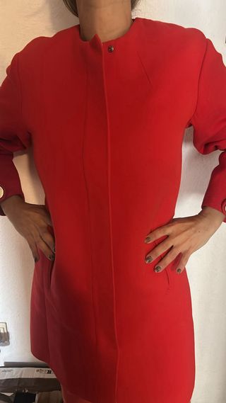 Abrigo Mango Rojo talla S/M