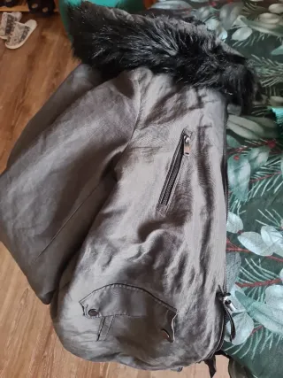 Chaquetón mujer gris marengo