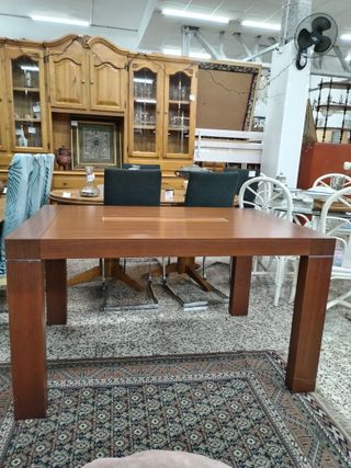 MESA DE COMEDOR EXTENSIBLE MADERA DE NOG