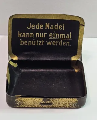 Rara scatola latta Orchestrola Mittellaut vuota