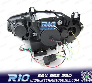 FAROS LED BMW X5 E70 07-13 OEM XENON OJOS ANGEL NEGRO