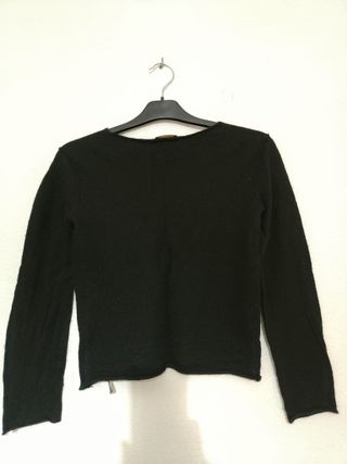 Jersey fino mujer Massimo Dutti negro