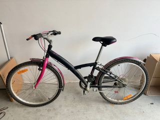 Bicicleta infantil niña rosa y negra
