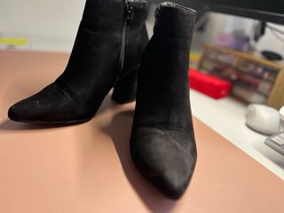 Botines negros tacón ancho 8 cm – Talla 38