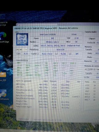 Portátil Dell Inspiron 5481 Intel i5 8° generación