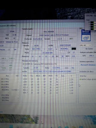 Portátil Dell Inspiron 5481 Intel i5 8° generación