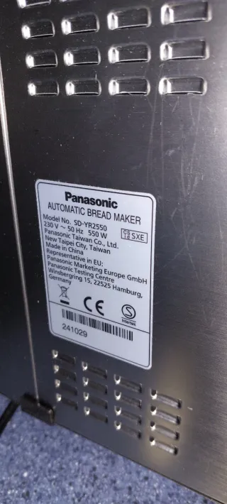 Panasonic SD-YR2550SXE Panificadora