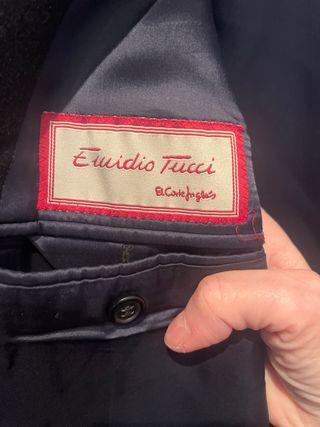 Americana Emidio Tucci Azul Marino Cashmere