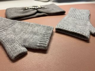 Conjunto invierno: guantes sin dedos + diadema