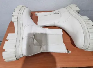 Botines blancos mujer