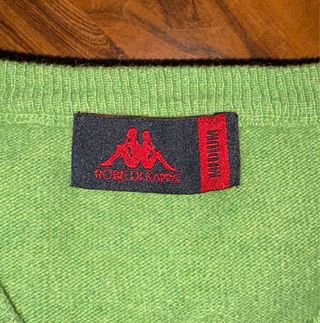 Maglione Kappa verde scollatura V taglia M