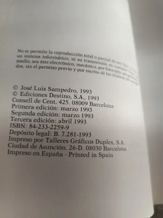 Mientras la tierra gira, José Luis sampedro 1993