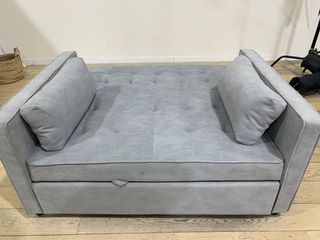 Sofá Cama Gris Tela