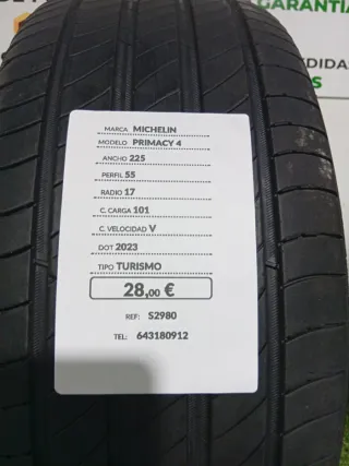 225 55 17 101V MICHELIN PRIMACY 4