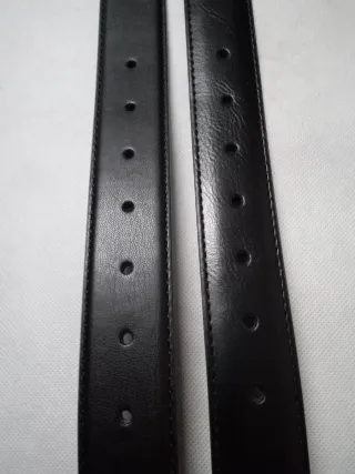 Set 2 Cinture Uomo Pelle Nere. Classiche