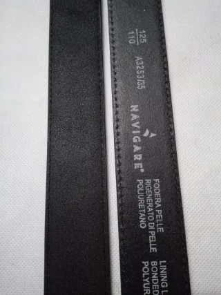 Set 2 Cinture Uomo Pelle Nere. Classiche