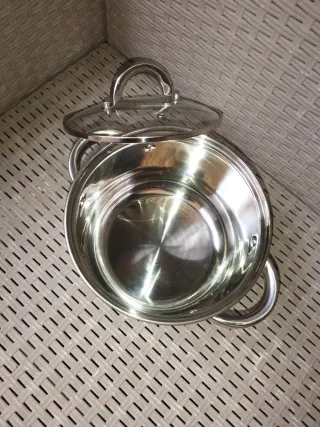 Casseruola acciaio cm 20 con coperchio