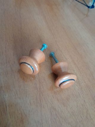 Set di 2 Maniglie in Legno per Cassetti, Armadi, ecc.