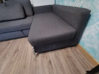 Sofá chaiselongue gris Ikea