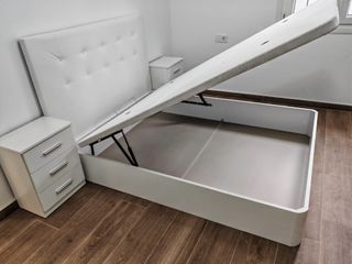 Canapé y Colchón Gris/Blanco