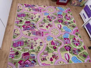 Alfombra infantil carreteras 190x200