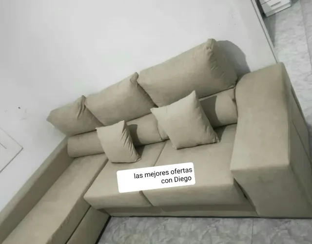 Nuovo divano chaise longue in tessuto anti-macchia Aqualine