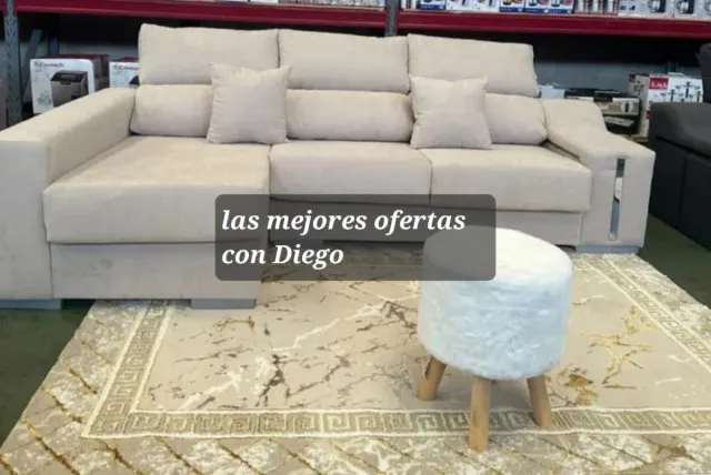 Nuovo divano chaise longue in tessuto anti-macchia Aqualine