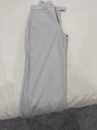 Pantalón beige Stradivarius wide leg T.34