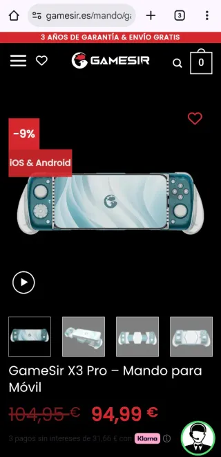 Mando GameSir X3 Pro para Móvil