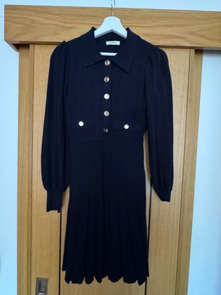 Vestido Sandro Negro Manga Larga