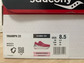 Saucony Triumph 22 Mujer Rosa/Plata Talla 40