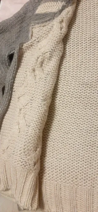 Jersey Zara Lana Gris Trenzado