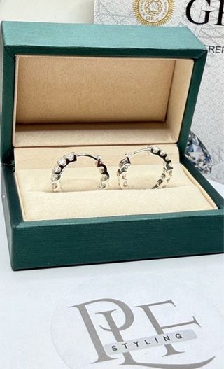 Set Collana Orecchini Moissanite GRA Argento