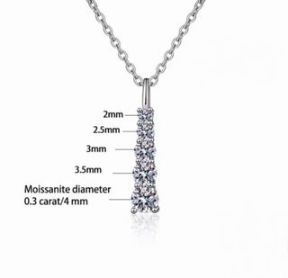 Set Collana Orecchini Moissanite GRA Argento