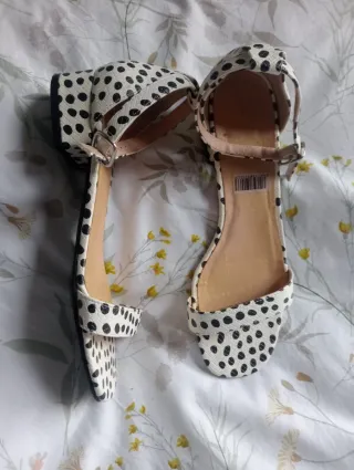 Sandalias Tacón Negro Mujer