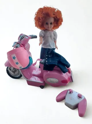 Moto Scooter RC Baby Born Rosa Nancy REGALO CASCO