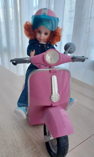 Moto Scooter RC Baby Born Rosa Nancy REGALO CASCO