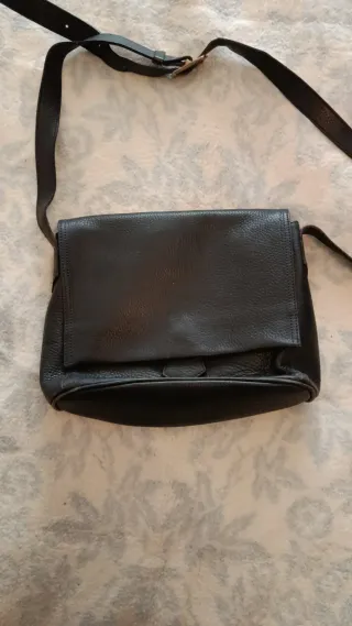 Borsa a tracolla in pelle Didier Lamarthe nera