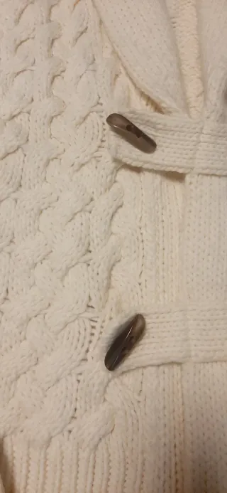 Jersey Lana Beige Zara Shawl Collar