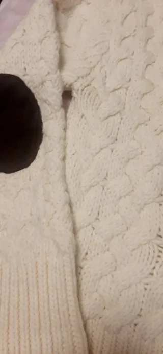 Jersey Lana Beige Zara Shawl Collar