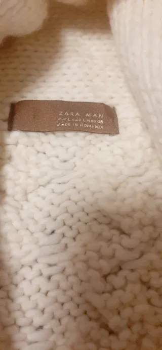 Jersey Lana Beige Zara Shawl Collar